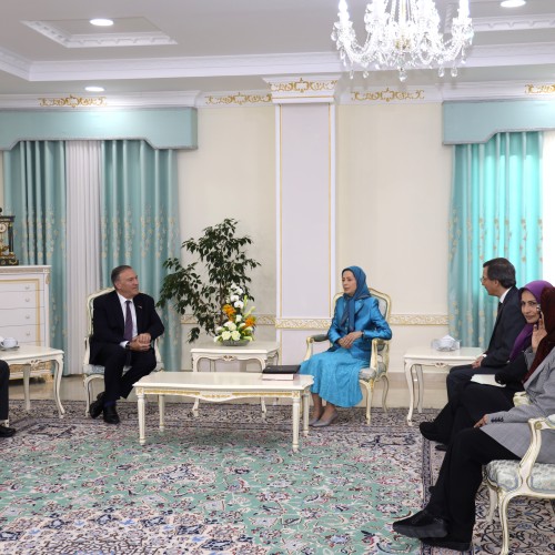 Mike Pompeo, Maryam Rajavi Meet, Hold Talks at Ashraf-3