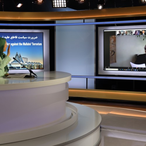 M. Georges-Henri Beauthier, NCRI lawyer addresses an online conference, “The Imperative of a Firm Policy against Mullahs’ Terrorism” Belgium, May 10, 2022