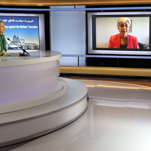 Ms. Linda Chavez, Chairwoman of the center for Equal opportunity, former assistant to the U.S. president for public Liaisons addresses an online conference, “The Imperative of a Firm Policy against Mullahs’ Terrorism” Belgium, May 10, 2022