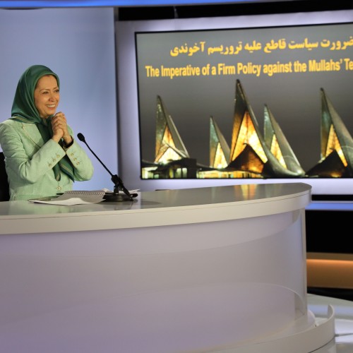 Maryam Rajavi addresses an online conference, “The Imperative of a Firm Policy against Mullahs’ Terrorism” in the wake of the announcement of the final verdict of the Court of Appeals in Antwerp, Belgium, May 10, 2022