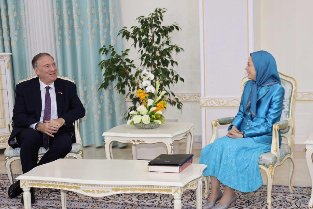 Mike Pompeo, Maryam Rajavi Meet, Hold Talks at Ashraf-3