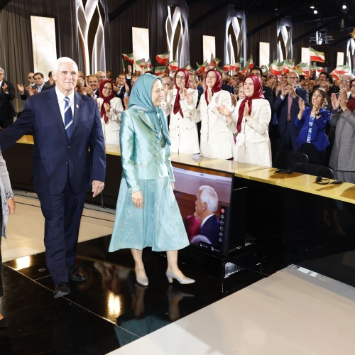 Mike Pence visiting Iranian dissidents in Albania- June 23, 2022