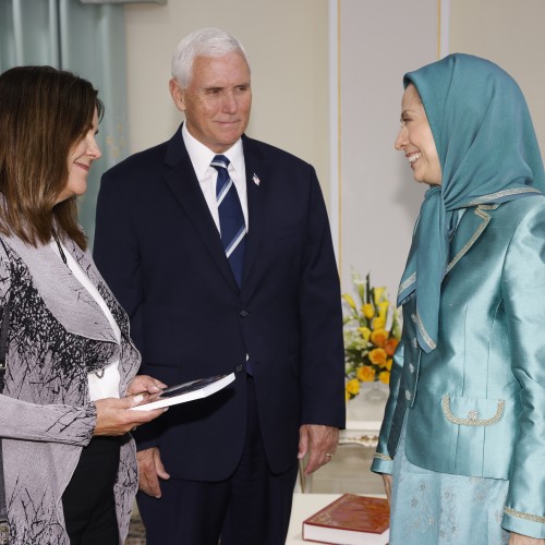 Mike Pence visiting Iranian dissidents in Albania- June 23, 2022