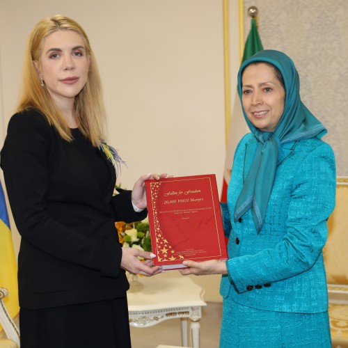 Maryam Rajavi meets with Kira Rudik, MP and leader of Golos Party of Ukraine- June 5, 2022