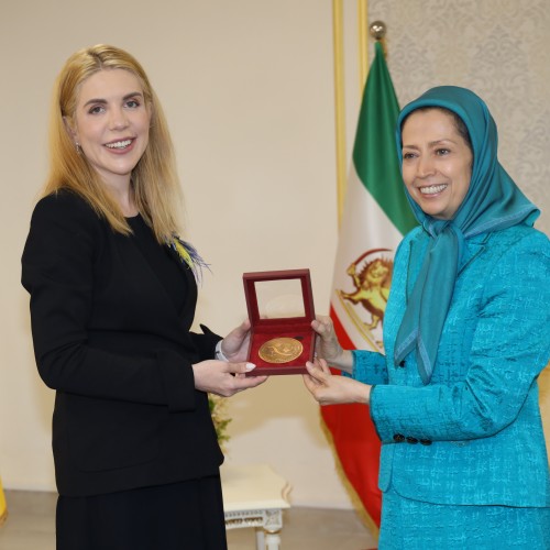 Maryam Rajavi meets with Kira Rudik, MP and leader of Golos Party of Ukraine- June 5, 2022