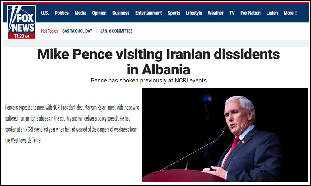 Mike Pence visiting Iranian dissidents in Albania