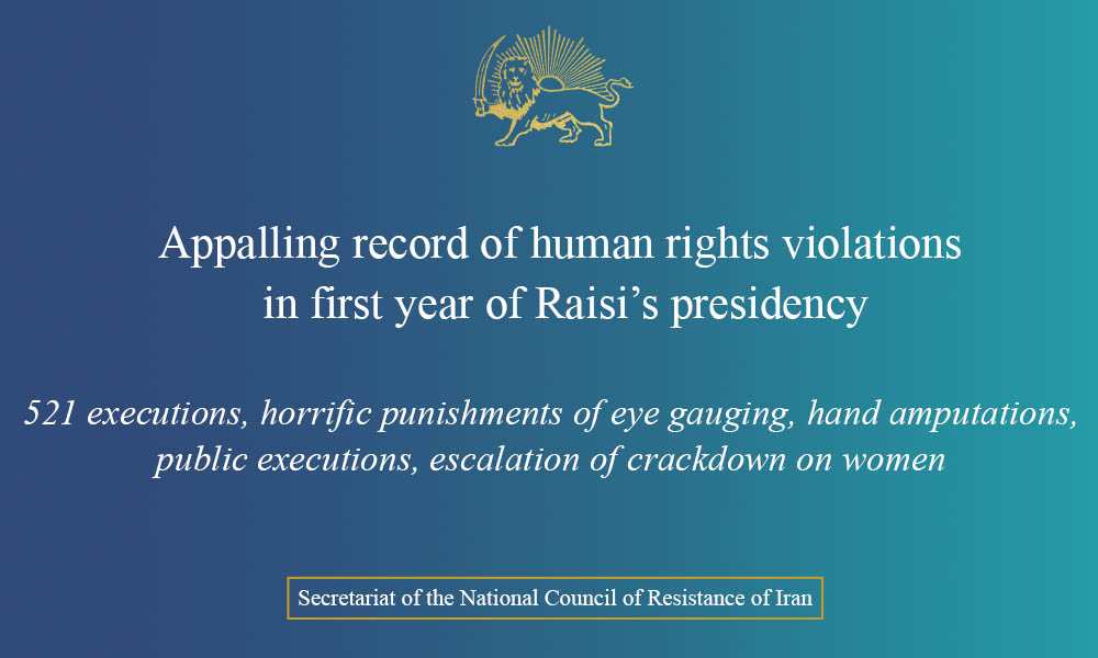 Appalling record of human rights violations in first year of Raisi’s presidency