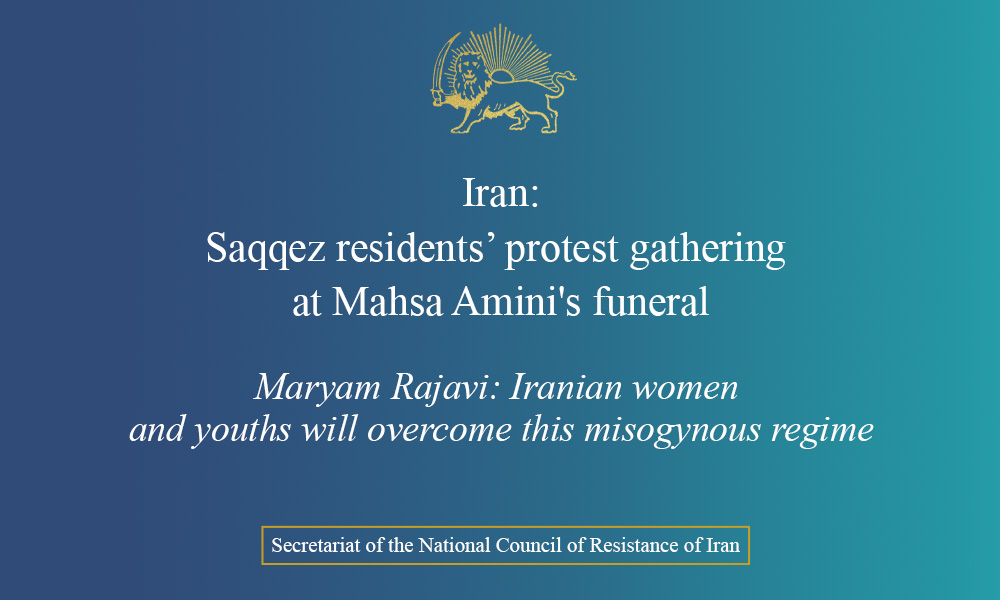 Iran:Saqqez residents’ protest gathering at Mahsa Amini’s funeral