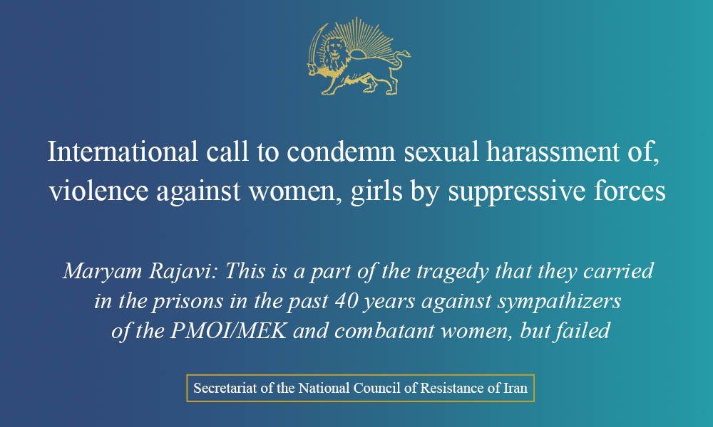 International call to condemn sexual harassment of, violence against women, girls by suppressive forces