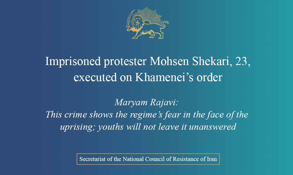 Imprisoned protester Mohsen Shekari, 23, executed on Khamenei’s order
