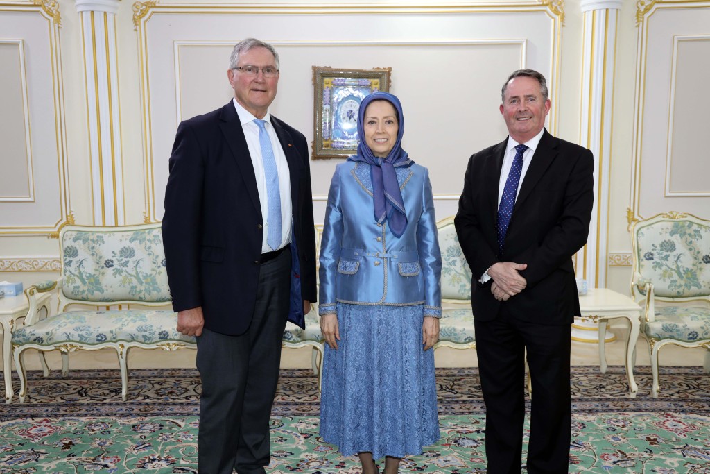 During their visit to Ashraf-3, Maryam Rajavi met with Liam Fox and Josef Jung