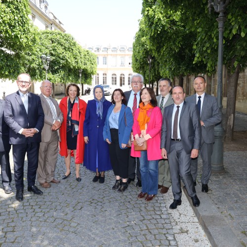 Addressing a meeting of the Parliamentary Committee for a Democratic Iran at the National Assembly in Paris – May 17, 2023