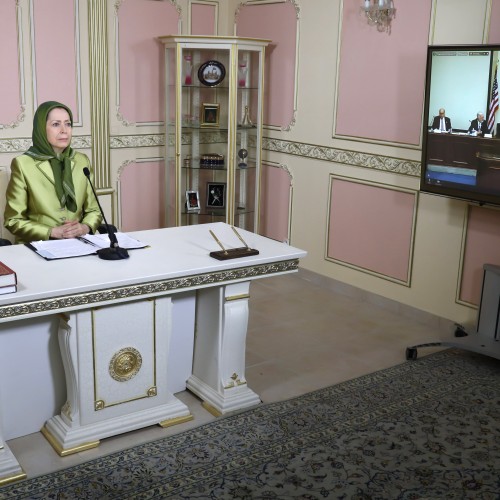 Maryam Rajavi addresses a hearing at the U.S. Congress sponsored by the Iranian Women Congressional Caucus and the Human Rights and Democracy in Iran Caucus – May 18, 2023