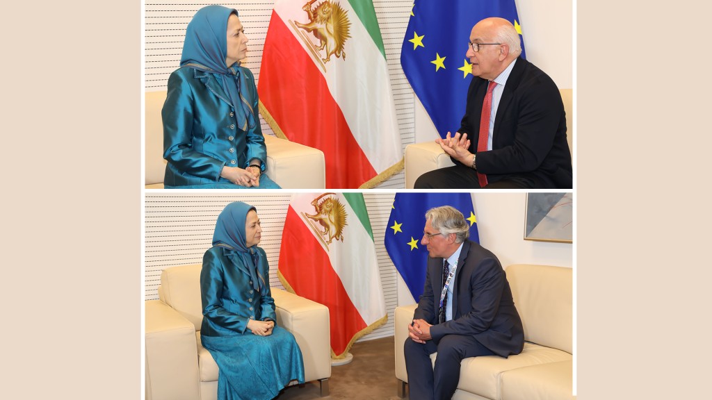 Maryam Rajavi meets Javier Zarzalejos and Jan Zahradil at the European Parliament