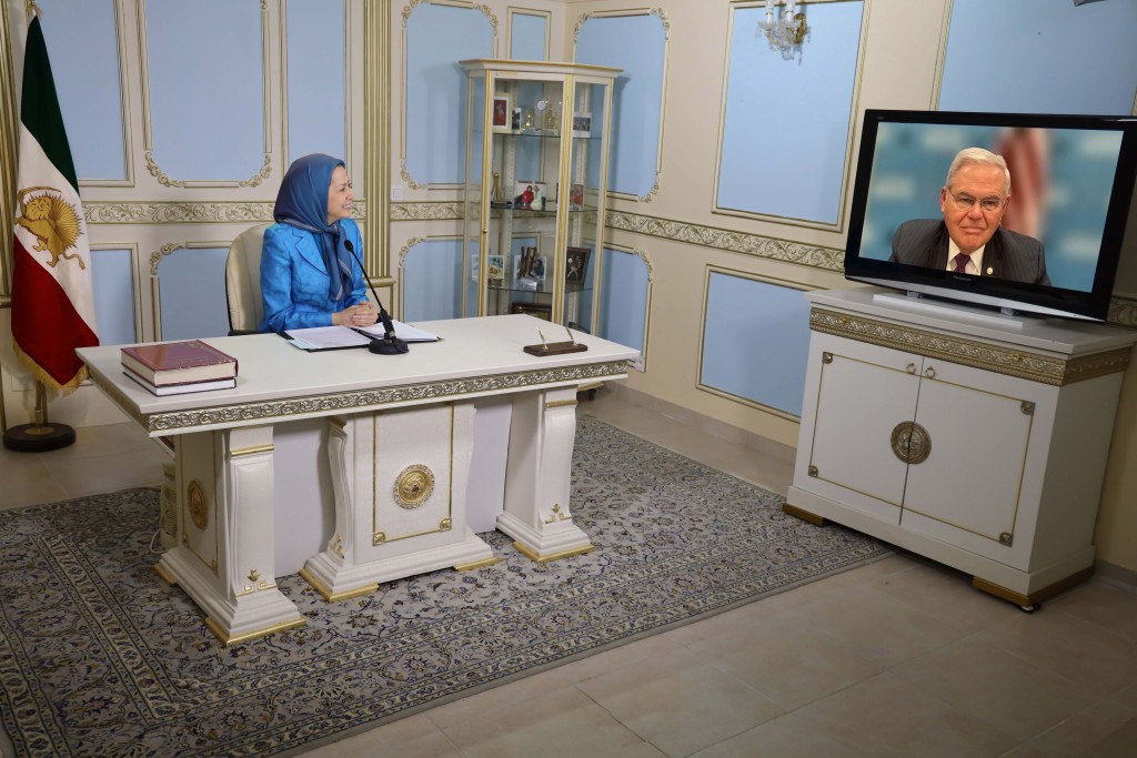 Maryam Rajavi, Meets and Holds Talks with Senator Robert Menendez, Chairman of the US Senate Foreign Relations Committee