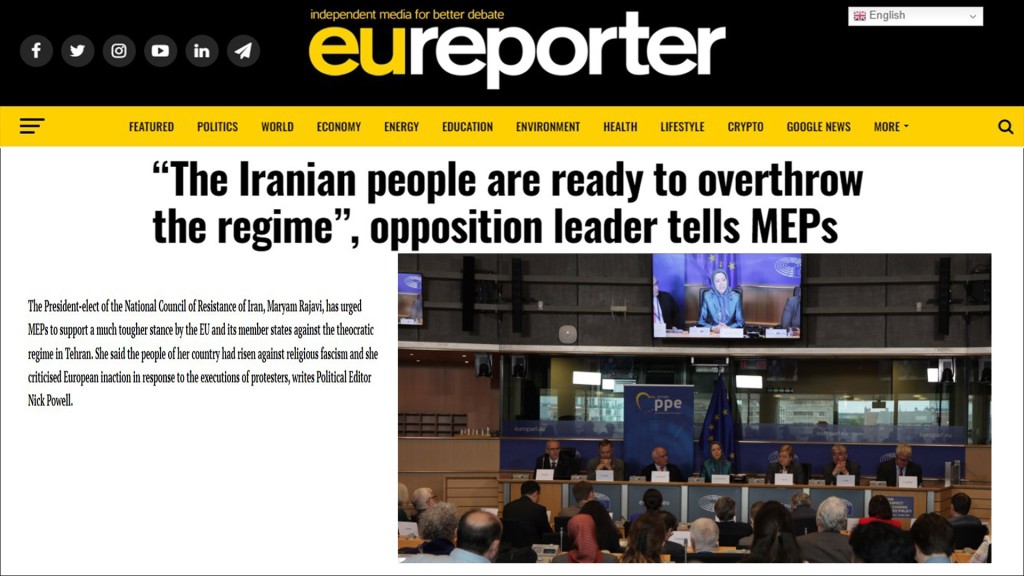 “The Iranian people are ready to overthrow the regime”, opposition leader tells MEPs
