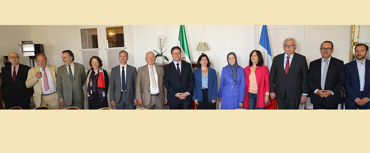 Meeting with French MPs during the CPID meeting at the French Parliament in Paris and discussing the status of Iran's uprising and the prospects