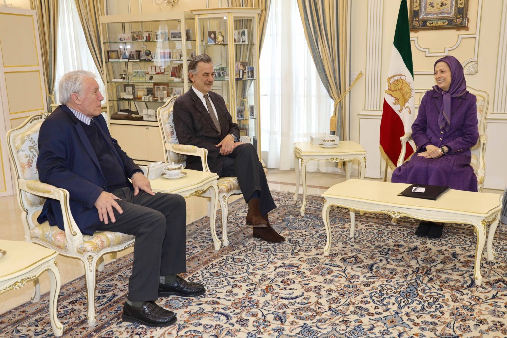 Maryam Rajavi meets with Mr. Gilbert Mitterrand and Mr. Jean-François Legaret