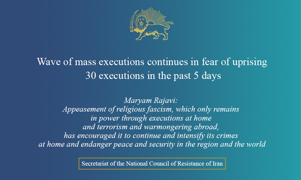 Wave of mass executions continues in fear of uprising 30 executions in the past 5 days