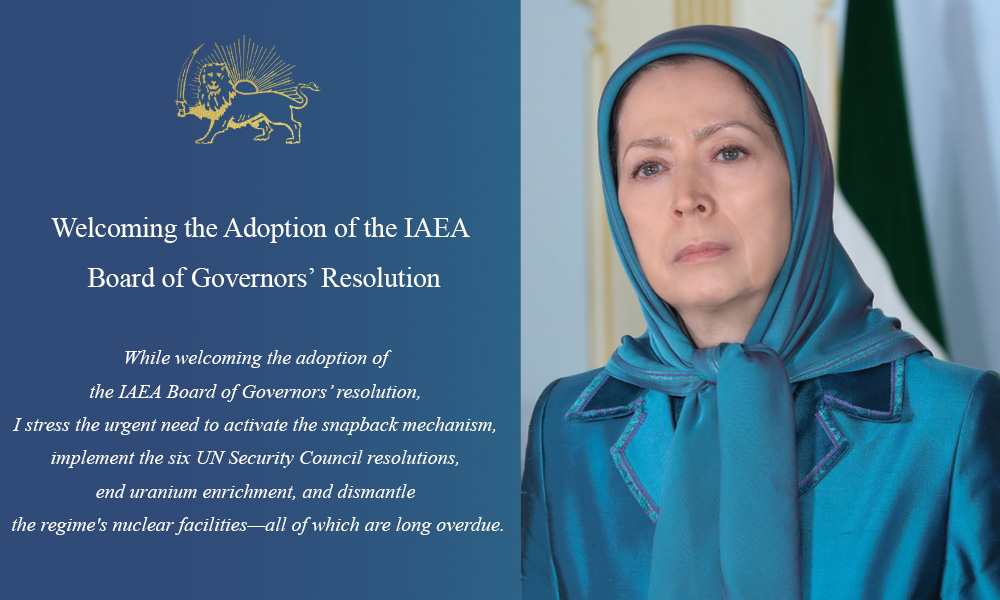 Welcoming the adoption of the IAEA Board of Governors’ resolution