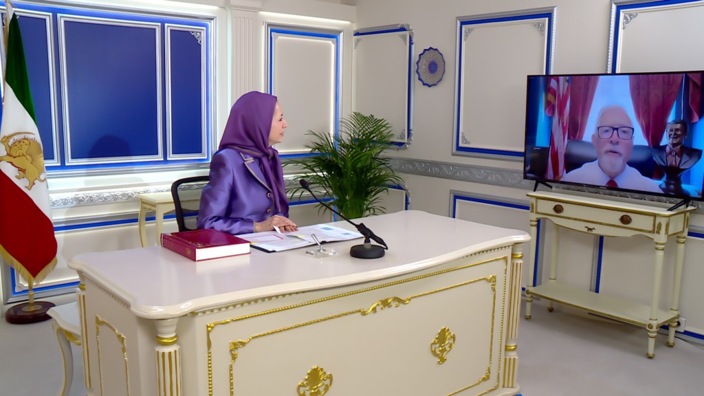 Maryam Rajavi holds talks with US Congressman Randy Weber Online