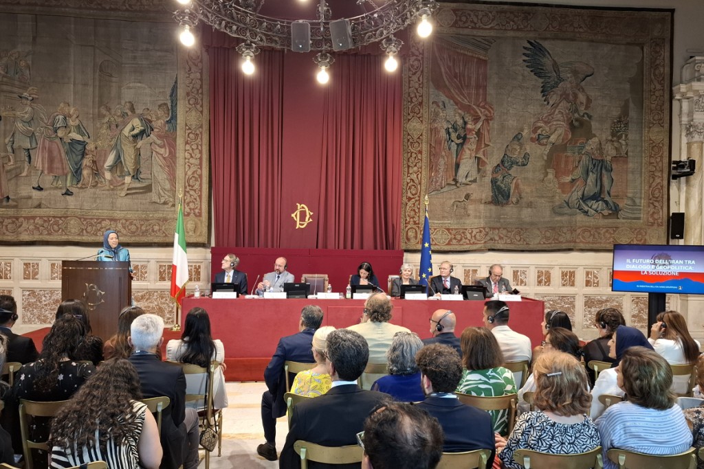 Maryam Rajavi at the Parliament of Italy