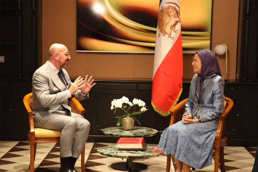 Charles Michel Meets with Maryam Rajavi to Discuss Iran and Regional Developments
