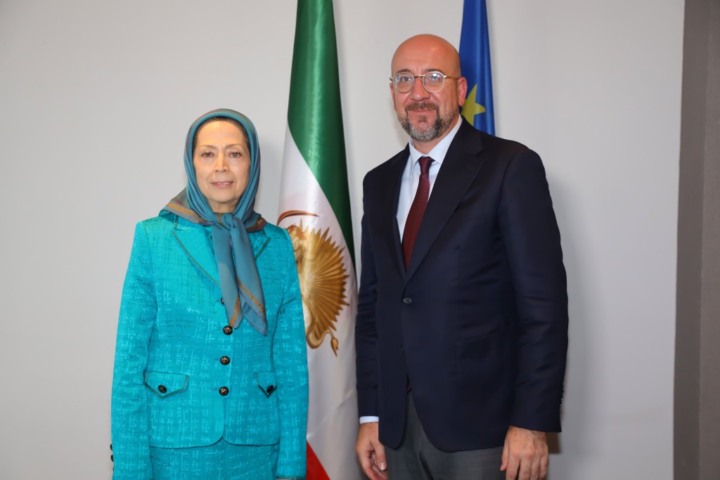 Maryam Rajavi Meets with Charles Michel, President of the European Council until 2024