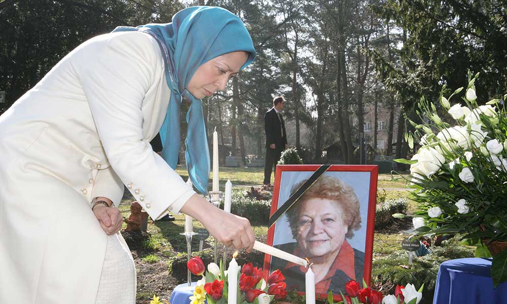 Maryam Radjavi salue la mémoire d’Ingrid Holzhütter