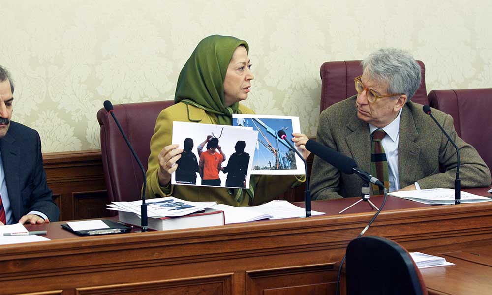 Discours de Maryam Radjavi à la Commission des droits de l’homme du Sénat italien