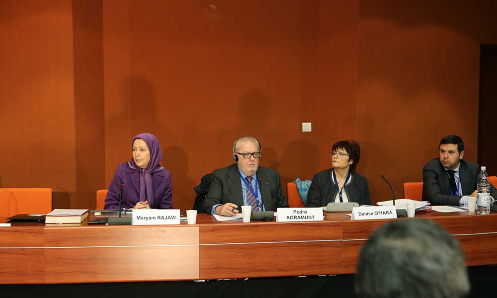 Maryam Radjavi à l’audition du groupe PPE