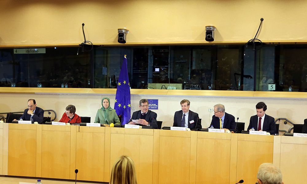 Maryam Radjavi à la réunion des Amis d’un Iran Libre au Parlement européen
