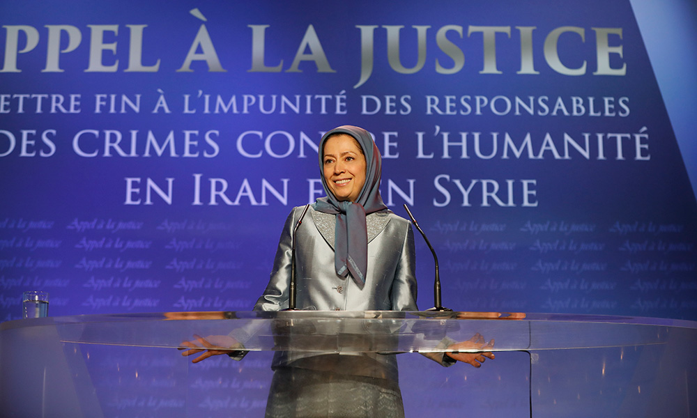 Discours en direct du discours de Maryam Radjavi à la conférence « Appel à la justice »
