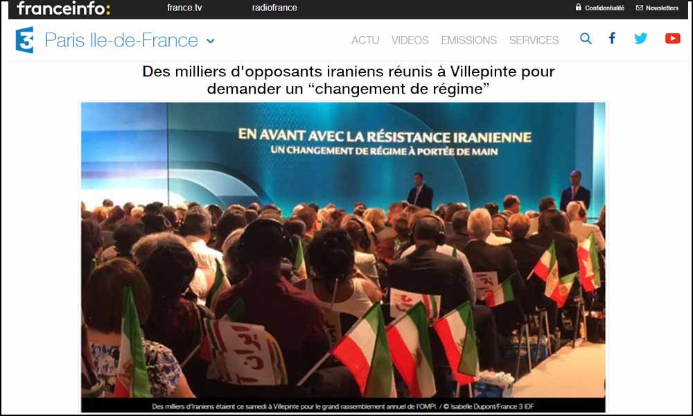 Des milliers d’opposants iraniens réunis à Villepinte pour demander un “changement de régime”