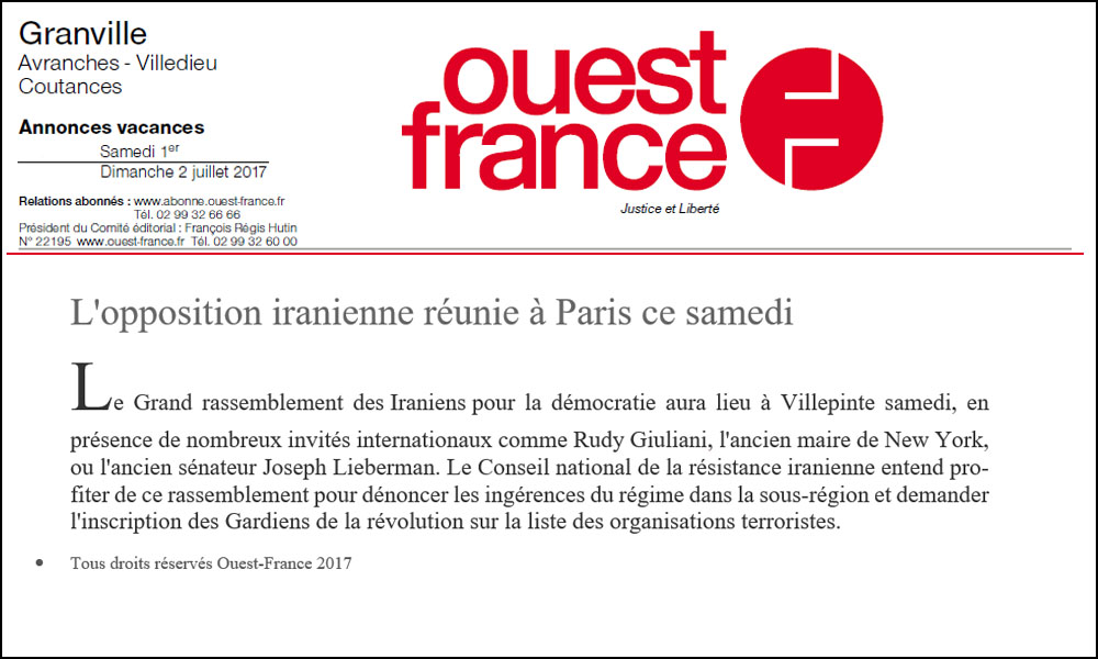 L’opposition iranienne réunie à Paris ce samedi