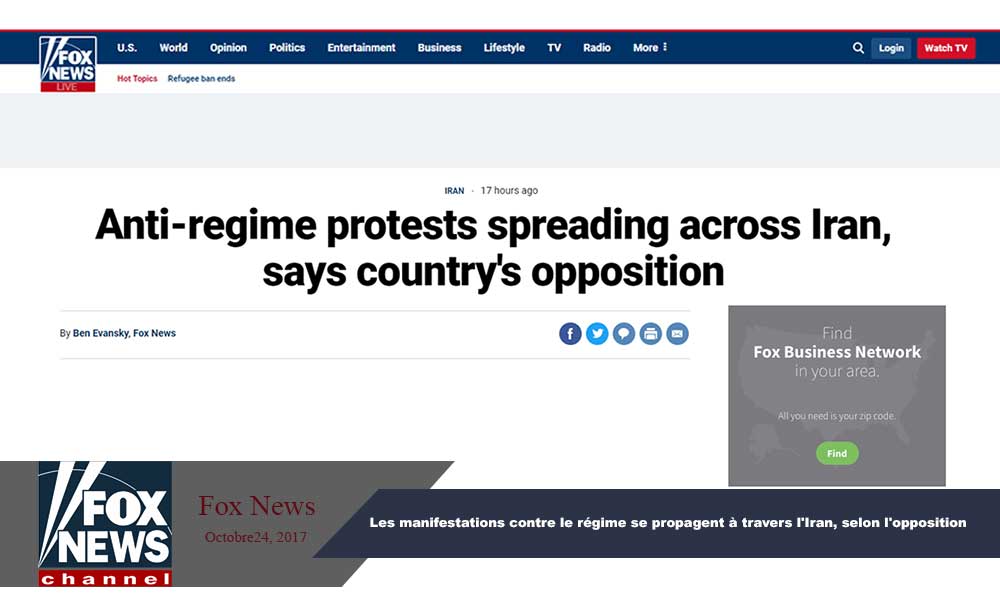 Les manifestations contre le régime se propagent à travers l’Iran, selon l’opposition