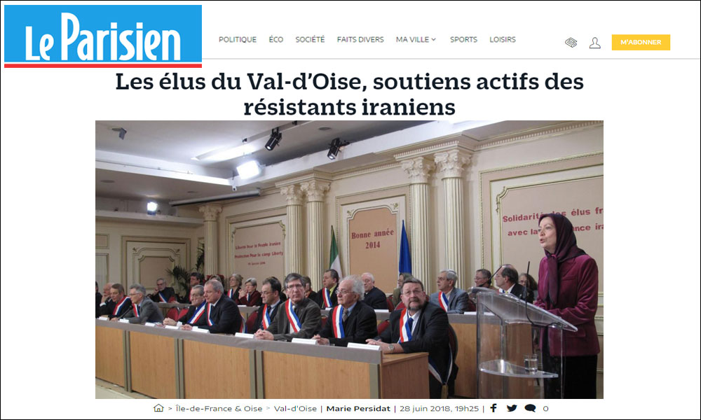 Les élus du Val-d’Oise, soutiens actifs des résistants iraniens