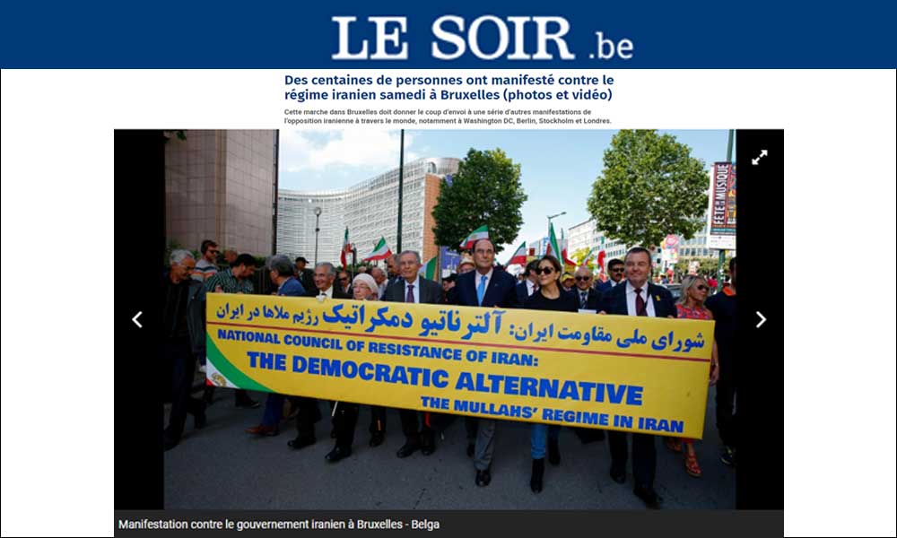 Manifestation contre le gouvernement iranien à Bruxelles