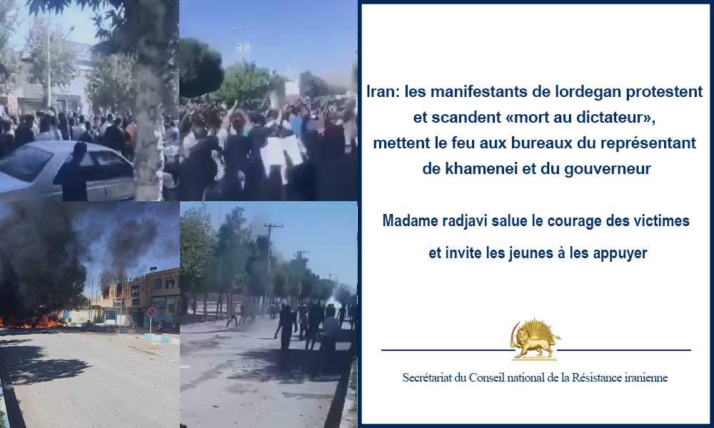 Iran: les manifestants de lordegan protestent et scandent «mort au dictateur», mettent le feu aux bureaux du représentant de khamenei et du gouverneur