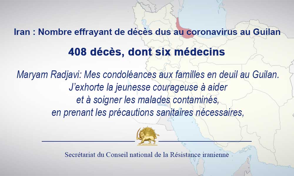 Iran : Nombre effrayant de décès dus au coronavirus au Guilan- 408 décès, dont six médecins