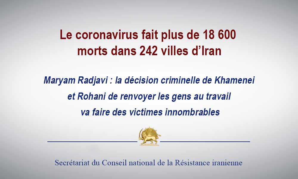 Le coronavirus fait plus de 18 600 morts dans 242 villes d’Iran