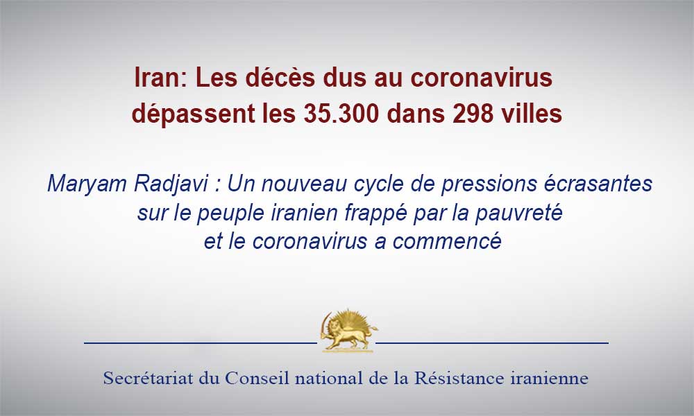 Iran: Les décès dus au coronavirus dépassent les 35.300 dans 298 villes