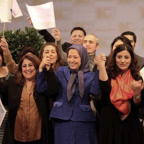 Maryam Rajavi at the gathering of 60 Iranian associations from Sweden, Norway, Denmark and Finland in Oslo- 25 February 2014