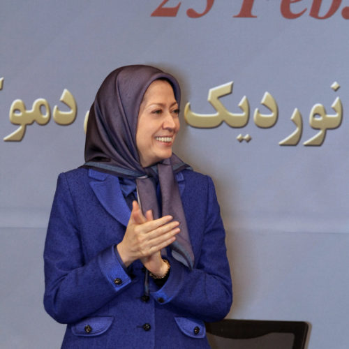 Maryam Rajavi at the gathering of 60 Iranian associations from Sweden, Norway, Denmark and Finland in Oslo- 25 February 2014