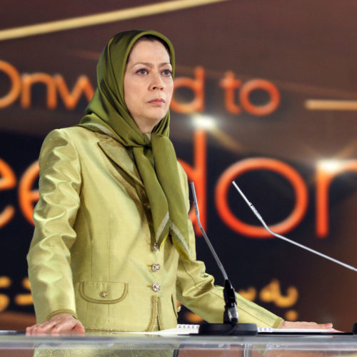 Maryam Rajavi in the gathering at Villepinte, Onward to Freedom- June 22, 2013