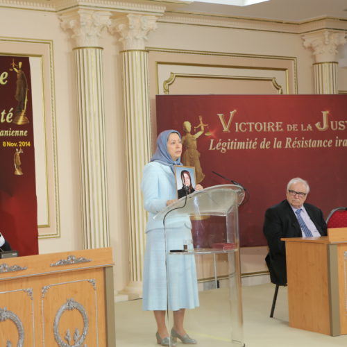 Conference Justice Prevail, Iranian Resistance Vindicated Headquarters of the National Council of Resistance 8 November 2014