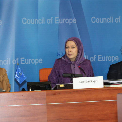 Maryam Rajavi- Council of Europe – Strasbourg, 26 January 2015