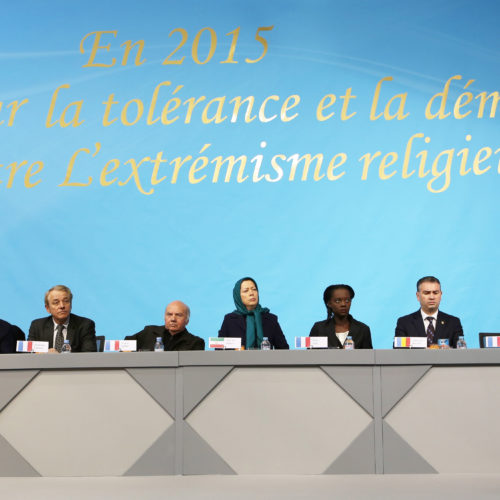 Maryam Rajavi- Gathering titled “In 2015, all for tolerance and democracy against religious extremism”-11 jan 2015