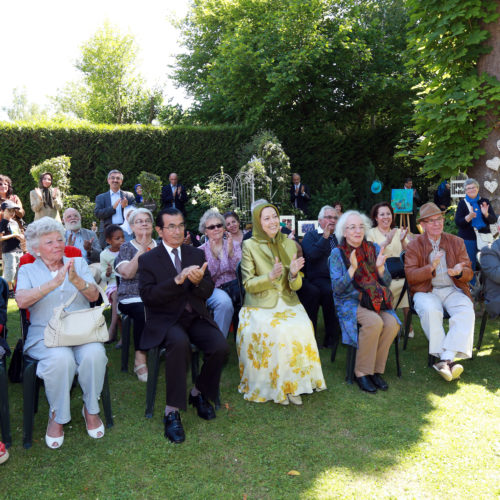 Maryam Rajavi at the flowers festivity in Auvers-sur-Oise, France- June 6, 2015