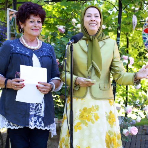 Maryam Rajavi at the flowers festivity in Auvers-sur-Oise, France- June 6, 2015